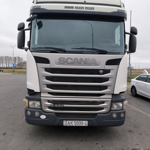 Грузовой седельный тягач SCANIA R 440 L, 2017 г.в., рег. №AK 5809-4 , полуприцеп SCHMITZ CARGOBULL SCS 24/L, 2017 г.в. рег. № А 5660 В-4