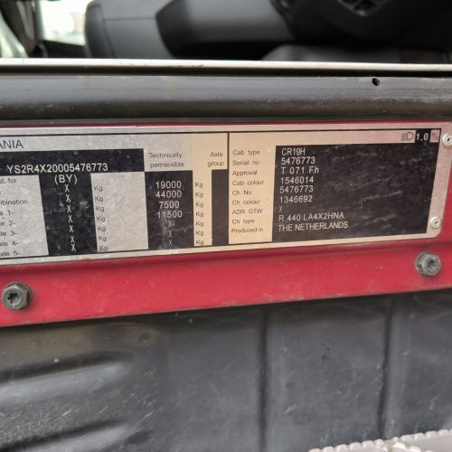 Грузовой седельный тягач SCANIA R 440 L, 2017 г.в., рег. №AK 3681-4 , полуприцеп SCHMITZ CARGOBULL SCS 24, 2017 г.в. рег. № А 5206 В-4