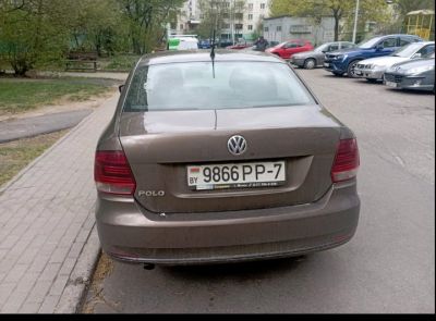 Легковой седан VOLKSWAGEN POLO. год выпуска 2016, рег.знак 9866 PP-7
