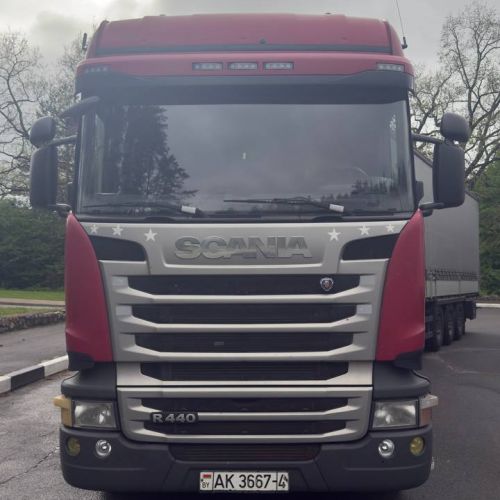 Грузовой седельный тягач SCANIA R 440 L, 2017 г.в., рег. №AK 3667-4 , полуприцеп SCHMITZ CARGOBULL SCS 24/L, 2017 г.в. рег. № А 5658 В-4