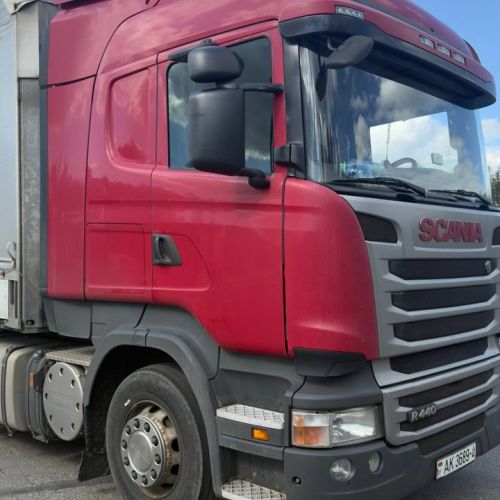 Грузовой седельный тягач SCANIA R 440 L, 2017 г.в., рег. №AK 3689-4 , полуприцеп SCHMITZ CARGOBULL SCS 24, 2017 г.в. рег. № А 5203 В-4
