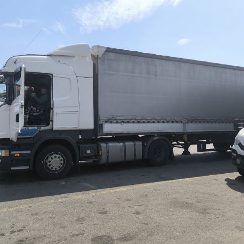 Грузовой седельный тягач SCANIA R 440, 2017 г.в., рег. №AK 5813-4 , полуприцеп SCHMITZ CARGOBULL SCS 24/L, 2017 г.в. рег. № А 5665 В-4