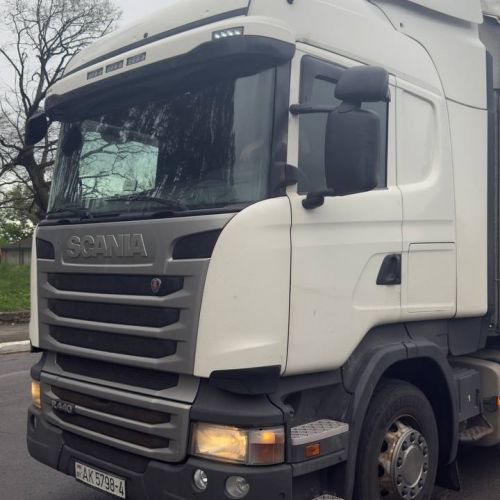 Грузовой седельный тягач SCANIA R 440, 2017 г.в., рег. №AK 5798-4 , полуприцеп SCHMITZ CARGOBULL SCS 24/L, 2017 г.в. рег. № А 5659 В-4