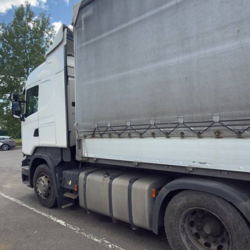 Грузовой седельный тягач SCANIA R 440, 2017 г.в., рег. №AK 5814-4 , полуприцеп SCHMITZ CARGOBULL SCS 24/L, 2017 г.в. рег. № А 5667 В-4